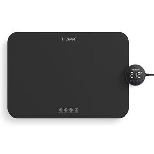 Portable & Rollable Electric Warming Food Mat, Dishwasher-Friendly, Black, NEW